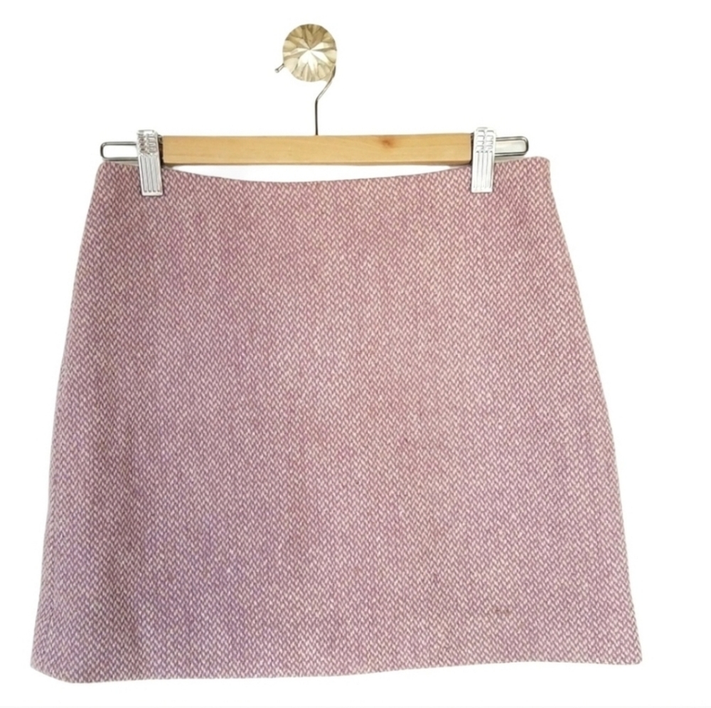 JCREW Wool Pink tweed A-line mini skirt size 2